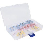 Resim Xindoker 100'lü Isı Sıçramalı Butt Konnektör Seti - İzole Su Geçirmez Tel Bağlantı Uçları, Araç Ve Gemi Uygulamaları İçin Renk Kodlu Kutulu Paket 