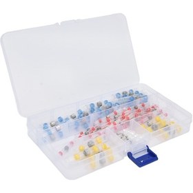 Resim Xindoker 100'lü Isı Sıçramalı Butt Konnektör Seti - İzole Su Geçirmez Tel Bağlantı Uçları, Araç Ve Gemi Uygulamaları İçin Renk Kodlu Kutulu Paket 