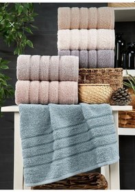 Resim 6lı El Havlu Seti 50x85 You A.kahve-bej-mor-lila-pudra-mint Yeşili A.kahve-bej-mor-lila-pudra-mint Yeşili 