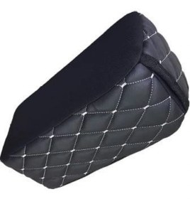 Resim Tegin Chevrolet Aveo 2005-2011 Kolçak Kol Dayama Siyah Deri Gri Desen Montajsız Cepli 