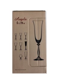 Resim Bohemia Cristal Angela 6 Parça Şampanya Kadehi Seti 190 ML 