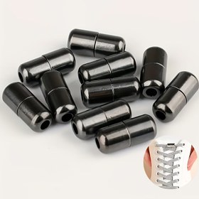 Resim 10 adet Taşınabilir Yeniden Kullanılabilir Ayakkabı Bağcığı Aglets - Dayanıklı Kapsül Kilidi Ayakkabı Bağcıkları için - Spor ve Günlük Ayakkabılar için Evrensel Ayakkabı Bağcığı Bağlantıları, Taşınabilir Ayakkabı Bağcığı Aksesuarları | Şık Ayakkabı Bağcığı Aglets | Dayanıklı Ayakkabı Bağcığı Bağlantıları, Ayakkabı Bağcığı Aksesuarları 