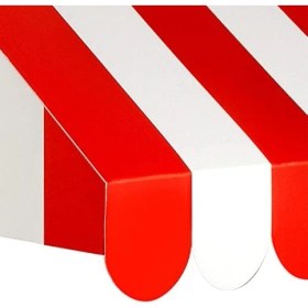 Resim Assess Store 54934, 2 Adet 3 Boyutlu Tente Duvar Dekorasyonları, 62,8 cm x 22,2 cm (Kırmızı/beyaz) 