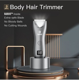 Resim Qingmipy Erkek Vücut Tıraş Makinesi - Ipx7 Su Geçirmez, Led Aydınlatmalı, 2 Farklı Tarak İle Hassas Kırpma 1 Saat 