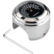 Resim Motosiklet Gidonu Saat Termometre Aydınlık Arama Saati 22-25mm Motosiklet Gidon Thermometer B Diğer 