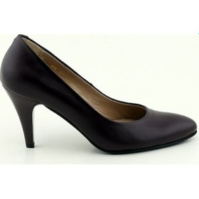Resim Krn 3201 Özel Üretim Hakiki Deri Stiletto Bordo 