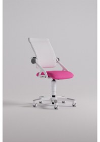 Resim Creo Mobili Yükseklik Ve Sırt Ayarlı Sirius Çalışma Sandalyesi Ofis, Bilgisayar Koltuğu Beyaz/fuşya Gri 