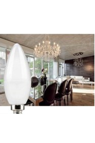 Resim Cata 4079 Avizeler Için Ince Duylu Led Buji Ampul 7w Beyaz Renk 5 Adet 