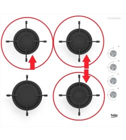 Resim Parmis Arçelik 7763570148 Ocl 614 EM1S Ankastre Ocak Demiri 