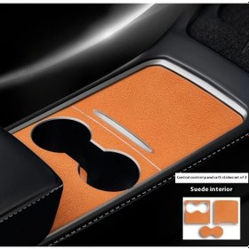 Resim Hightower Tesla Model 3 Highland 2024-2025 Konsol Koruyucu Kapak - Dayanıklı, Premium Turuncu İç Aksesuar 
