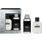 Resim Rebul Black Erkek Parfüm EDT 50 ML + Black Erkek Sprey Deodorant 150 ML 