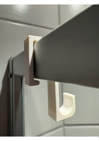 Resim Çerçeveli Duşakabinlere Özel Askı 2 Adet Bej 