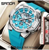 Resim Oldfriend Sanda Erkek Spor Saati Gece Işığı 50m Su Geçirmez Kronometre Alarm Takviye Siyah Gümüş Diğer 