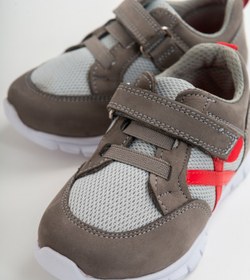 Resim mnpc Unisex Çocuk Gri Deri Ortopedik Destekli Spor Ayakkabı 