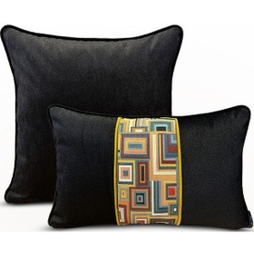 Resim "loom" Bordürlü Kırlent Kılıfı Seti Çok Renkli 