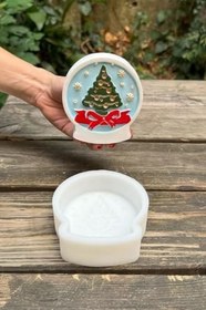 Resim Rufus Concept 2D Kar Küresi Noel Ağacı Desenli Silikon Mum Kalıbı 