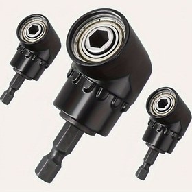 Resim Elektrikli Uç Düz Açı Altıgen Sap Siyah Alaşım Çelik Tornavida 105 Derece Kısa Araba Bileme Ucu (Siyah) 