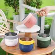 Resim 1 adet 600ml Yalıtımlı Öğle Yemeği Kutusu Kapaklı - Dayanıklı PP Malzeme, Sular ve Bento için Sızdırmaz Tasarım, Açık Hava Piknikleri için Mükemmel, Piknik Gereksinimleri|Şık Öğle Yemeği Kutusu|Güvenli Kapak Kapatma, Öğle Yemeği Kutuları 