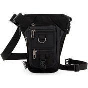 Resim Yclgrup Unisex Siyah Motosiklet Kurye Bel Bacak Çantası 