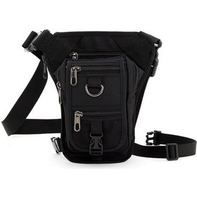 Resim Yclgrup Unisex Siyah Motosiklet Kurye Bel Bacak Çantası 