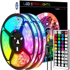 Resim Kablosuz kontrol akıllı LED şerit ışıklar, kızılötesi uzaktan kumandalı RGB aydınlatma dekorasyonu, esnek ışıkla oturma odası atmosfer ışığı 