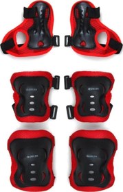 Resim Delta Prt-78 Paten ve Kaykay Koruyucu Set Siyah-Kırmızı L Beden 