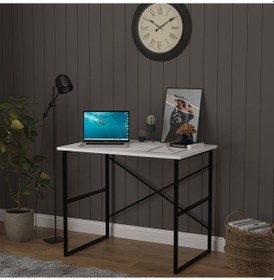 Resim Metal Çalışma Masası-metalçm02-beyaz Beyaz 