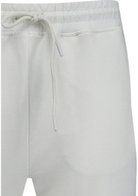 Resim Beyaz Regular Fit Yandan Cepli Pamuklu Eşofman Altı Beyaz029 