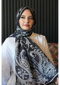 Resim Afvente Damla Motif Desen Siyah Soft Pamuk Şal Çok Renkli 