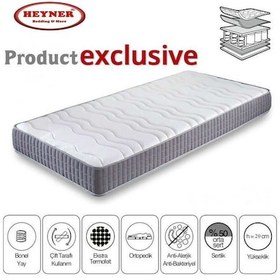 Resim 75 x 120 Heyner Soft Ortopedik Yaylı Yatak Gray Coton 75*120 