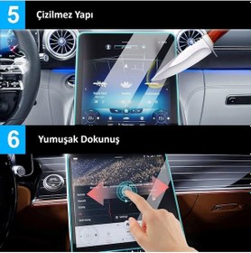 Resim Hyundai Santa Fe Uyumlu 2024 2025 2026 Büyük Bilgi Ekranı 9h Nano Ekran Koruyucu 