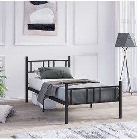 Resim Akın Metal Karyola Siyah 100 x 200 CM 