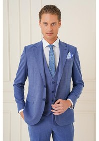 Resim Efor Tk 903 Slim Fit İndigo-mavi Klasik Takım Elbise İndigo 