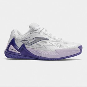 Resim Joma TOPLS2602OM Open Lady Toprak Kort Tenis & Padel Kadın Ayakkabısı - Beyaz/Mor 