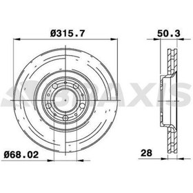 Resim BRAXIS ON FREN DISK AYNA VOLVO S60 I (384) 2.0 T -2.4 0010 V70 II (285) 2.4 0508 XC90 I (275) D3 / D5 0914 