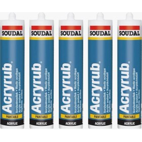 Resim Acryrub Silikonize Mastik 500 gr 5'li - Antrasit Gri 