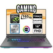 Resim ROG STRIX G16 G614JI-N3188 INTEL I7-13650HX 16GB DDR5 1TB PCIE SSD 8GB RTX4070 16" WUXGA FDOS Asus