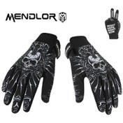 Resim Techbloom Mendlor Polyester Eldivenler Tam Parmakli Dokuma Kuru Kafa Desenli Red M Motor Bisiklet Yarisma Dag Ve Yol Bisikleti Icin 