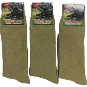 Resim İstikamet 3'lü Askeri Yazlık Çorap Nano Yeşil 