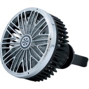 Resim Siyah Usb Elektrikli Araba Oto Hava Firar Klip Çıkış Fanı Mini Led Işık 7 Blade Hava Soğutucu 