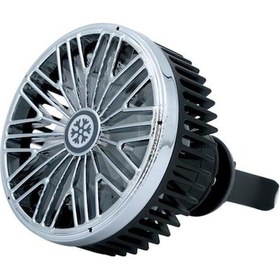 Resim Siyah Usb Elektrikli Araba Oto Hava Firar Klip Çıkış Fanı Mini Led Işık 7 Blade Hava Soğutucu 