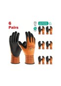 Resim Willowhaven Joısıv 6 Çift Xl Boy Turuncu Nitril Kaplama Kaymaz Eldiven Bahçe Tamir İş 