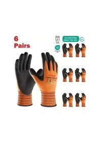Resim Willowhaven Joısıv 6 Çift Xl Boy Turuncu Nitril Kaplama Kaymaz Eldiven Bahçe Tamir İş 