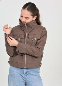 Resim Pantulux Kız Çocuk Siyah Cepli Ceket Fermuarlı Modern Model Günlük Çocuk Üst Giyim-MNT-0033 