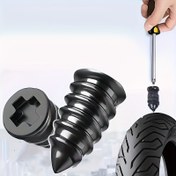 Resim 80 parça (40 büyük ve 40 küçük) hızlı lastik tamir seti, vida şeklinde lastik tamir çivileri, arabalar, motosikletler, elektrikli araçlar, bisikletler vb. için uygundur 