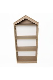 Resim TURUNÇ Montessori Kitaplık Oyuncak Dolabı Dekoratif Dolap 