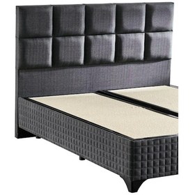 Resim Star Başlık 150 Cm Çift Kişilik Antrasit Keten Kumaşlı Modern Lüks Yatak Başlığı / Baza Başlığı 
