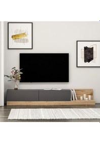 Resim Majör Tv Sehpası Gordion Mermer/antrasit - Antrasit-çırağan Antrasit-çırağan 