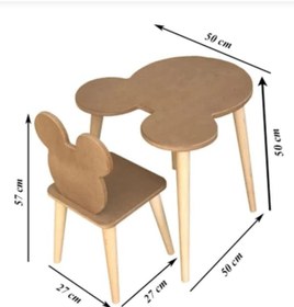 Resim Boyanabilir Ahşap Mdf Mickey Mouse Çocuk Oyun Aktivite Masa Sanda 