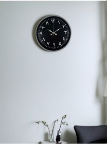 Resim 36 Cm Gri Arapça Rakamlı Duvar Saati Açık 